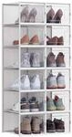 SONGMICS Stapelbare Schuhboxen 8er Set LSP08MWT