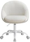 SONGMICS Homeoffice-Stuhl, Schminkstuhl aus Fleece, Schreibtischstuhl...