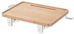 VASAGLE Nachttisch zum Einh&auml;ngen mit Getr&auml;nkehalter naturbeige B34LET301N03