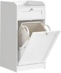 VASAGLE Badezimmerschrank mit W&auml;schekorb 40 x 40 x 80,2 cm B34BBC741W01