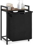 VASAGLE W&auml;schesammler mit Ablage vintagebraun-schwarz B34BLH101B01
