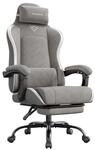 SONGMICS Ergonomischer Gaming Stuhl mit Fu&szlig;st&uuml;tze und Federkissen OBG079G01