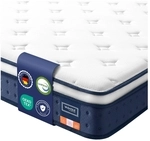 VASAGLE Taschenfederkernmatratze mit Gel Memory Schaum und Komfort RMZ218QZ02