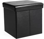SONGMICS Sitzw&uuml;rfel Kunstleder Schwarz LSF101