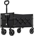 SONGMICS Handwagen faltbar bis 150 kg tintenschwarz GFWB35909B01