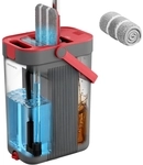 SONGMICS Wischmopp Set grau-rot 1 Bezug mit Eimer und Trennung LMB001GT01