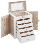 SONGMICS Schmuckschatulle mit 6 Ebenen JBC152W01