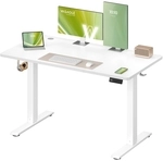 VASAGLE Elektrischer Schreibtisch mit Memory Funktion wolkenwei&szlig; LSD312WZ03