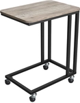 VASAGLE Sofatisch mit Rollen Greige-Schwarz LNT050B02