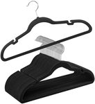 SONGMICS Kleiderb&uuml;gel Samt 30 St&uuml;ck schwarz CRF029B03