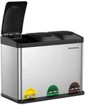 SONGMICS Gro&szlig;er M&uuml;lltrenner 45 Liter (3 x 15 L) LTB45L