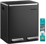 SONGMICS M&uuml;lleimer 30 L Schwarz LTB30BK
