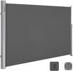 SONGMICS Seitenmarkise 160 x 400 cm Anthrazit B34GSA164G01