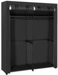 SONGMICS Stoffschrank mit 2 Kleiderstangen RYG02BK