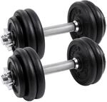 SONGMICS Gusseisen Kurzhantel-Set 30 kg SYL30T