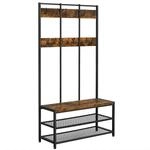 VASAGLE Industriestil Garderobe & Schuhbank HSR86BX