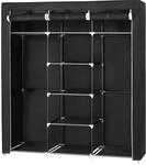 SONGMICS Stoffschrank 175 x 150 cm Schwarz RYG12B