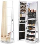 SONGMICS Schmuckschrank mit Spiegel JJC007W01