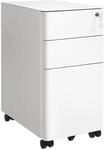 SONGMICS B&uuml;roschrank mit Rollen und Schloss OFC030W01