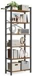 VASAGLE Regal B&uuml;cherregal mit 6 Ebenen offene Ablagen 30 &times; 64 &times; 185,5 cm