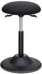 SONGMICS H&ouml;henverstellbarer B&uuml;rohocker Schwarz OSC01BK