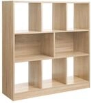 VASAGLE B&uuml;cherregal 8 F&auml;cher Holzoptik LBC52NL