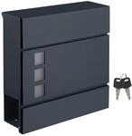 SONGMICS Briefkasten anthrazit GMB052G01