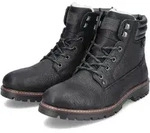 Rieker Herren Stiefelette Schn&uuml;rstiefel Schn&uuml;rer Gef&uuml;ttert Modeschuh schwarz 44