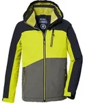 Killtec KOW 370 BYS JCKT Skijacke Kinder Jungen gr&uuml;n 152 gelb
