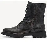 Tamaris Damen Stiefelette Boots Schn&uuml;rer dunkelbraun 37
