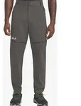 Jack Wolfskin Hikeout Zip Away Pants Herren Wanderhose Trekkinghose flint 52K grau