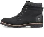 Rieker Herren Schn&uuml;rstiefel Stiefelette Modeschuh gef&uuml;ttert schwarz 43