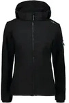 CMP Zip Hood Damen Softshell Jacke Jacket Freizeit Outdoor nero 46 schwarz