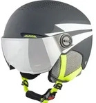 Alpina Zupo Visor Visierhelm Junior Skihelm Snowboardhelm charcoal neon matt 51-55