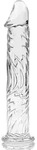 NEBULA SERIES - Modell 12 Dildo aus Borosilikatglas, 17 cm &Oslash; 3,5 cm - Transparent
