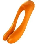 SATISFYER - Candy Cane Fingervibrator Schwarz - Orange