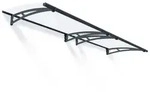Palram-Canopia T&uuml;r Vordach AQUILA 3000 LxTxH 302x91x17cm 4mm Acryl grau/klar