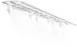 Palram-Canopia T&uuml;r Vordach BORDEAUX 6690 (670x139cm) Alu wei&szlig; - 6mm HKP