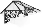 Palram-Canopia Vordach Lily XL 2130 217x88cm 4mm Acryl Aluminium schwarz