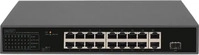 DIGITUS DN-95355, DIGITUS Switch 16-Port FE PoE 2 GE Uplinks RJ45/SFP