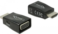 Delock 65902, Delock Videokonverter - HDMI - VGA - Schwarz