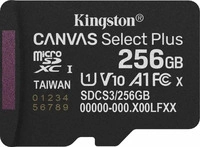Kingston SDCS3/256GBSP, SD MicroSD Card 256GB Kingston SDXC Canvas+ Gen3...
