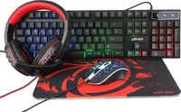 Ultron 303150, Ultron | HAWK - Set aus Tastatur, Maus, Headset und Mauspad