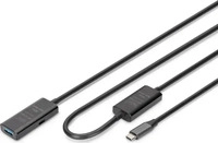 DIGITUS DA-73111, DIGITUS | Verl&auml;ngerungskabel USB-C->USB-A St./Bu. 10G 10,00m
