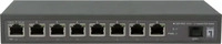 LevelOne GEP-0925, LevelOne PoE+Switch 8xGE PoE/1x10GSFP+ 120W unmanged Plastik