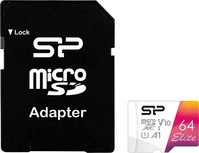 Silicon Power SP064GBSTXBV1V20SP, MicroSD Card 64GB Silicon Power UHS-1...