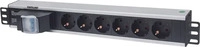 Intellinet 711432, Intellinet 19" 6-fach Steckdosenleiste, Schutzkontakt, Doppelter
