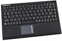 KeySonic 28030, KEYSONIC | Tastatur, Mini, Smart-Touchpad, SoftSkin, Schwarz, USB, UK