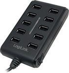 LogiLink UA0125, LogiLink | UA0096 | 10-Port USB 2.0 Hub | 10x USB-A | 480 Mbit/s 