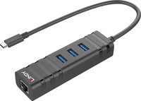 Lindy 43249, Lindy | USB 3.1 Typ C Hub & Gigabit Ethernet Konverter